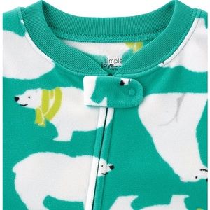 Carters Polar Bear Fleece Footed Pjs